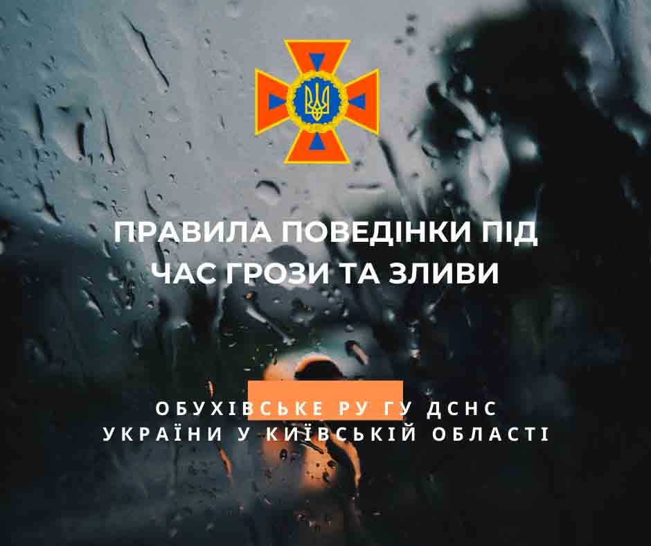 Правила поведінки під час грози та зливи