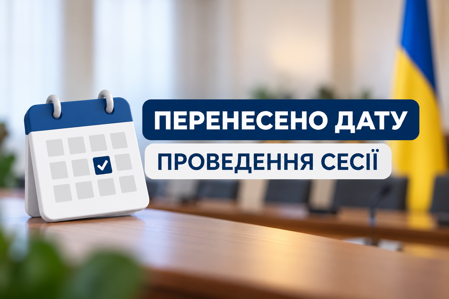 Перенесено дату проведення чергової сесії Обухівської міської ради