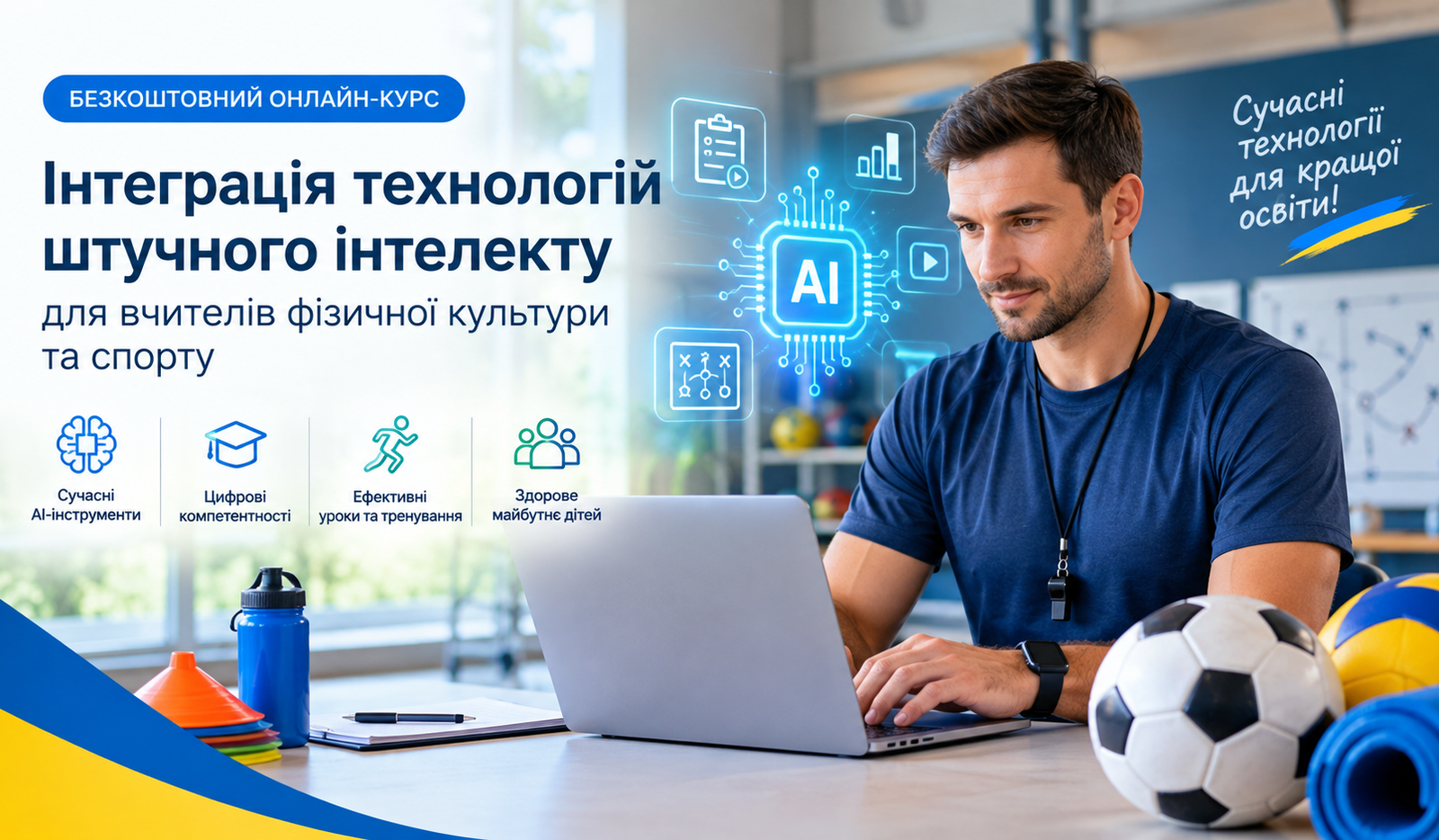 Штучний інтелект у фізичній культурі та спорті: безкоштовний онлайн-курс для освітян
